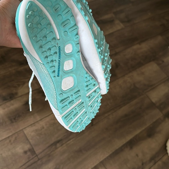 Under Armour Women's Gray and Teal Athletic Shoes - Picture 3 of 5